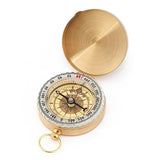 Mini Pocket Brass Golden Luminous Compass