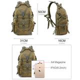 Hiking Climbing Army Backpack Camping Bags